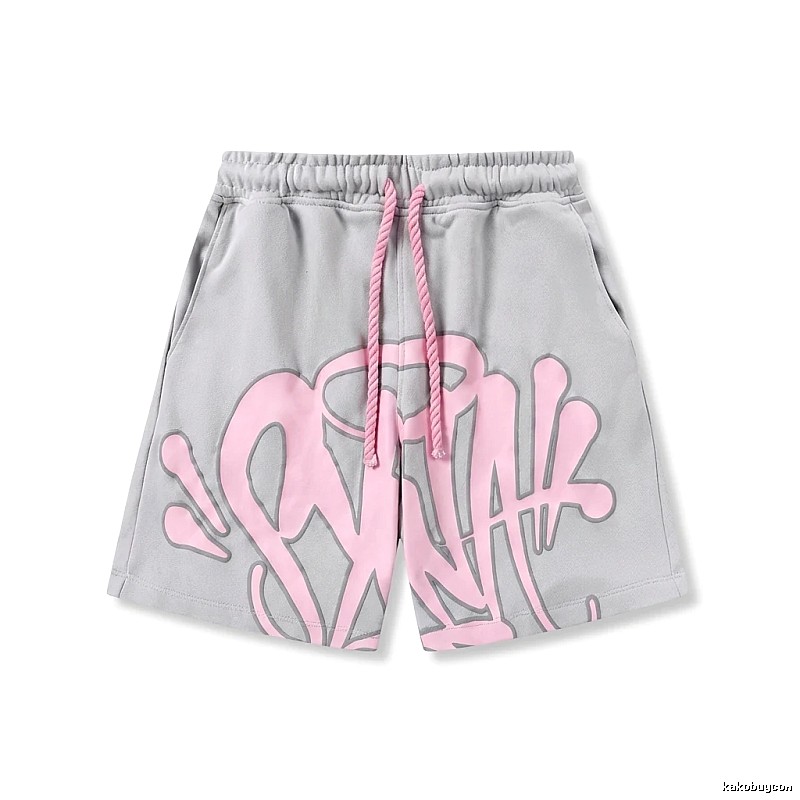 SynaWorld Graffiti-style Gray Shorts