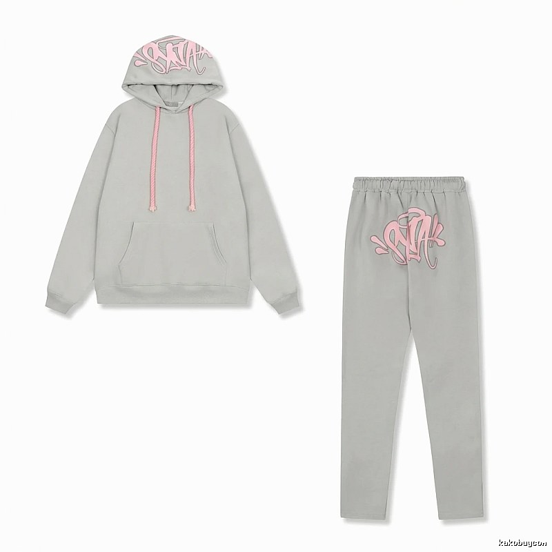 SynaWorld Graffiti Style Light Gray Suit