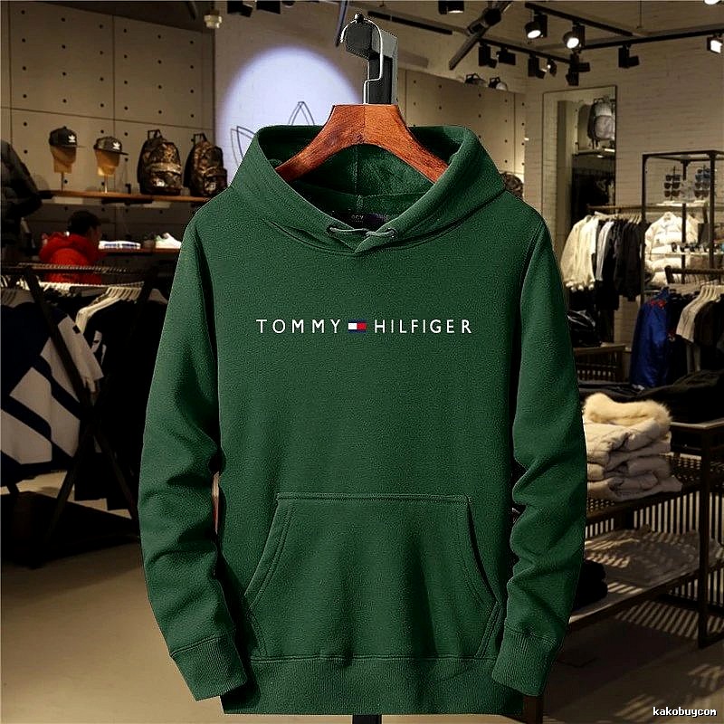 Tommy Hilfiger Green Logo Hoodie Daily Styling