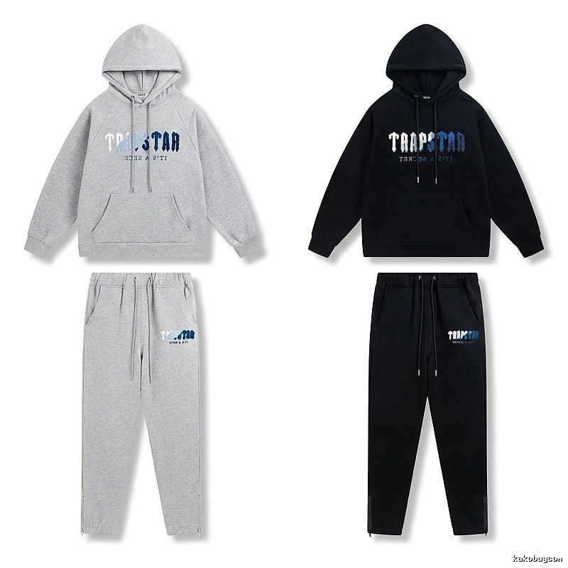 Trapstar Letter Trendy Brand Suit (Grey/Black)