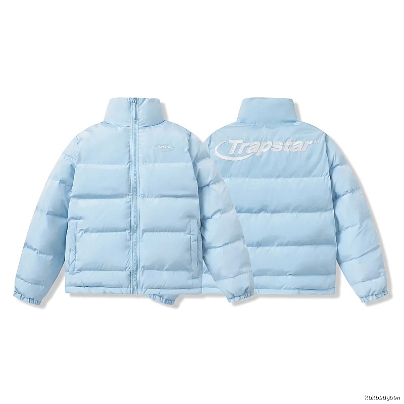 Trapstar trendy and cool style light blue down jacket