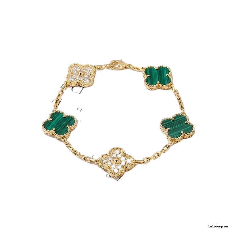 Van Cleef & Arpels Four-leaf Clover Green Bracelet