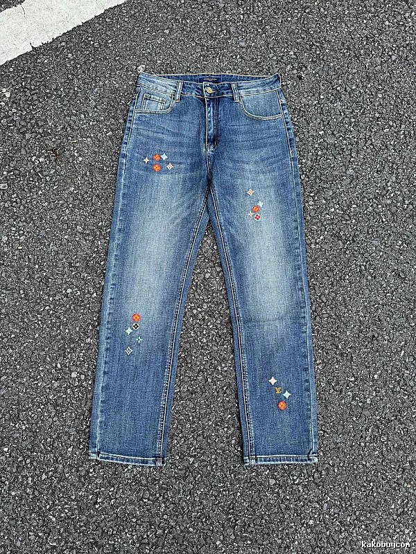 Washed Blue Embellished Jeans Lifestyle Edit